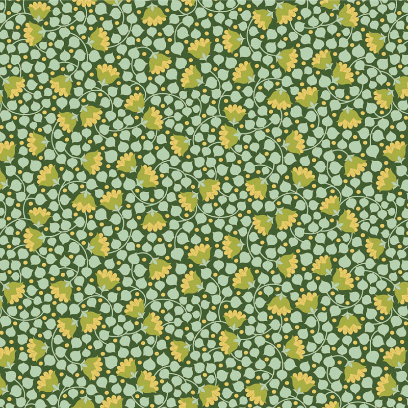 Tilda Patchwork Stoff Baumwolle - Wallflower - Bellflower Pine